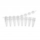 STRIP PCR 8 MICROTUBES 0,2ML + CAP DOME x125  