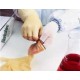 GLOVE LINER BCR HALF FINGER, PE, LARGE 