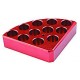 Red quarter pie, 11 holes, 4 ml    reaction vessel, Ø 15,2 mm, 20mm   depth  