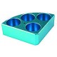 Blue quarter pie, 4 holes, 30 ml   reaction vessel, Ø 28 mm, 30mm     depth  