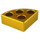Golden quarter pie, 4 holes, 16 ml reaction vessel, Ø 21,6 mm, 31,7 mmdepth  