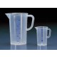 Matavimo stiklinė, su rankenėle, PP, h 215mm, d  150mm, 2000 ml/50ml, 1 vnt. 