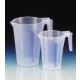 Matavimo stiklinė, su rankenėle, PP, h 140 mm, d 10mm, 500 ml/10ml 