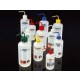 Praplovimo buteliai acetonui, PPCO, permatomi, raudonu kamšteliu, 500ml, 5vnt. 