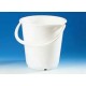BUCKET 10L HDPE WHITE GRAD. & LID 