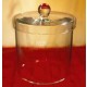 CYLINDER W/KNOBBED LID 6L POLISHED RIM 