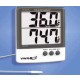 Skaitmeninis termometras, max/min atmintis, -50..+70°C(išorė), -5..+50°C(vidus), rezoliucija 0,1°C, 70x95x19mm 