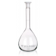 Matavimo kolba su šlifu 12/21 ir plastikiniu kamsčiu, kl. A, 100 ml/ +- 0,100 ml 