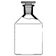 BOTTLE NARROW NECK CLEAR+STOPPER 250ML 