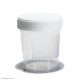 URINE CONTAINER IN PP 120ML, SCREW WHITE CAP, FROSTED SIDE  