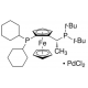 (R)-1-[(SP)-2-(Dicikloheksilfosfino)ferocenil]etildi-tert-butilfosfino paladžio(II) dichloridas, >=97%,