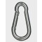 Snap hook V4A, 50x5 mm, opening 8mm, DIN5299C