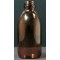 Threaded glass bottle amber PP