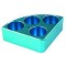 Blue quarter pie, 4 holes, 30 ml   reaction vessel, Ø 28 mm, 30mm     depth 