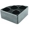Black quarter pie, 4 holes, 40 ml  reaction vessel, Ø 28 mm, 43 mm    depth 