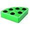 Green quarter pie, 6 holes, 8 ml   reaction vessel, Ø 17.8 mm, 26 mm  depth 