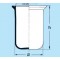 BEAKER 3L FLAT FLANGE WITH GROOVE 3220ML