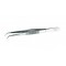 Forceps 145 mm, rounded bent 18/10 steel