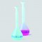 Volumetric flask 250 ml, clear PP, cl.B, NS 14/23, PP-stopper blue scale