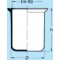 BEAKER 1L FLAT FLANGE WITH GROOVE 1915ML