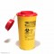 WASTE CONTAINER 0,8 LT WITH RED LID 